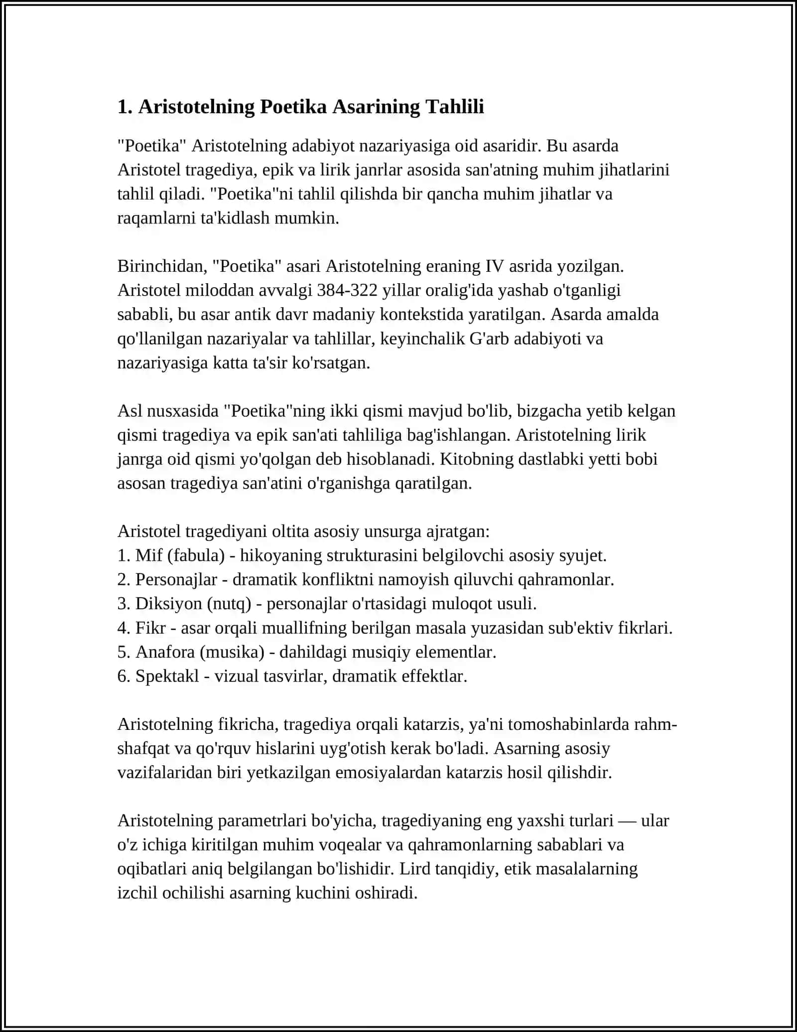 ARISTOTELNING POETIKA ASARI HAQIDA 3