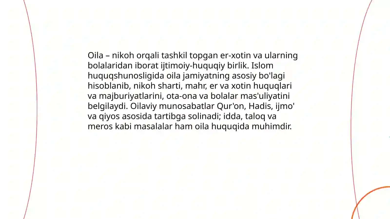 Islom huquqshunosligida oila,nikoh,taloq,idda,zihor tushuncha ta’riflari 3
