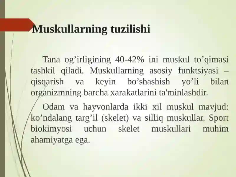Muskul va muskulningqisqarish biokimyosi 3