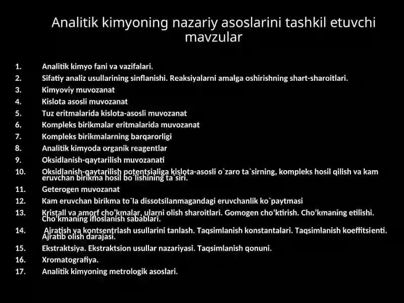 ANALITIK KIMYO FANI VA VAZIFALARI 3