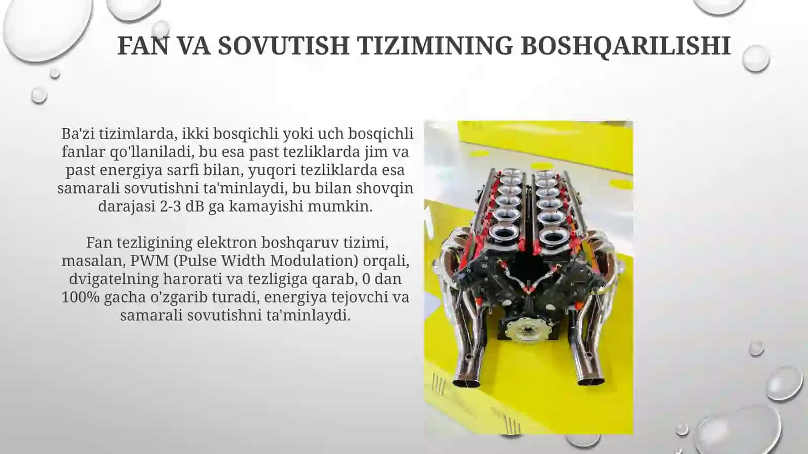 Dvigatel sovutish tizimining tuzilishi 3