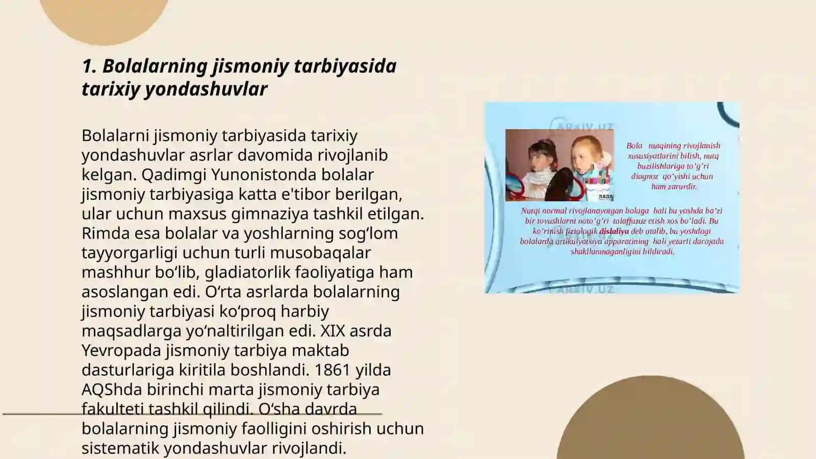 Bolaning jismoniy tarbiyasi fanining rivojlanish tizimi 3