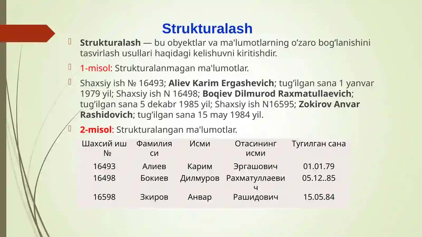 Microsoft ACCESSda ma'lumotlar ombori yaratish 3