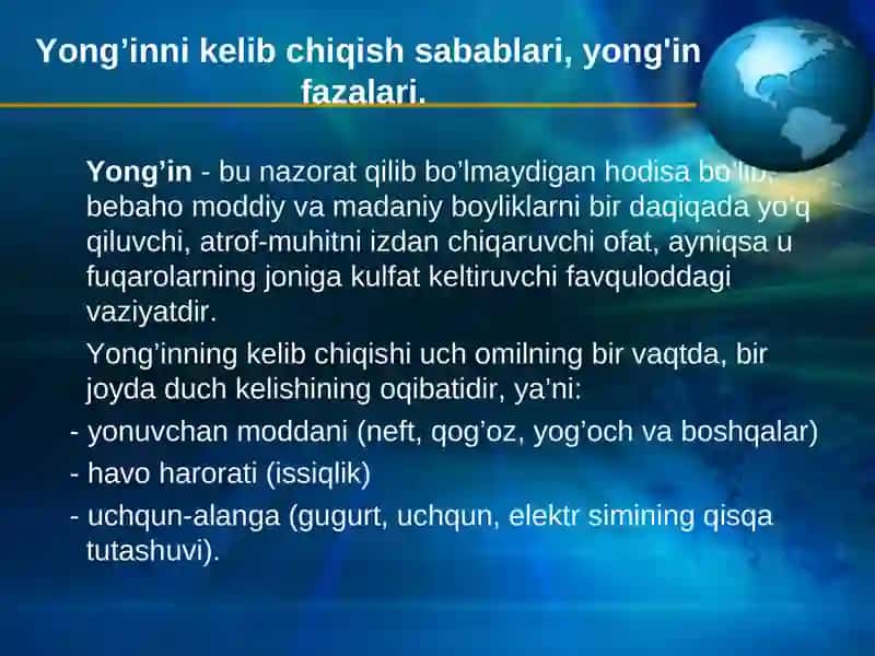 Yonish portlash xavfi bòlgan obektlardagi avariyalar 3