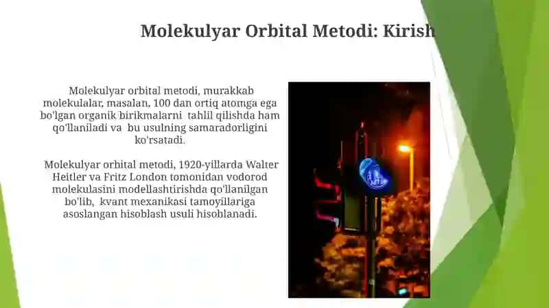 Molekulyar Orbital Metodi 3