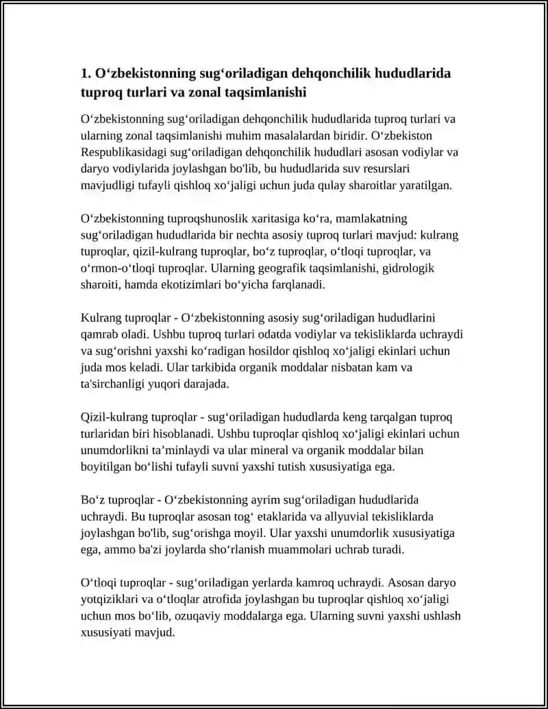 O‘ZBEKISTONNING SUG‘ORILADIGAN DEHQONCHILIK HUDUDLARINING TUPROQLARI 3