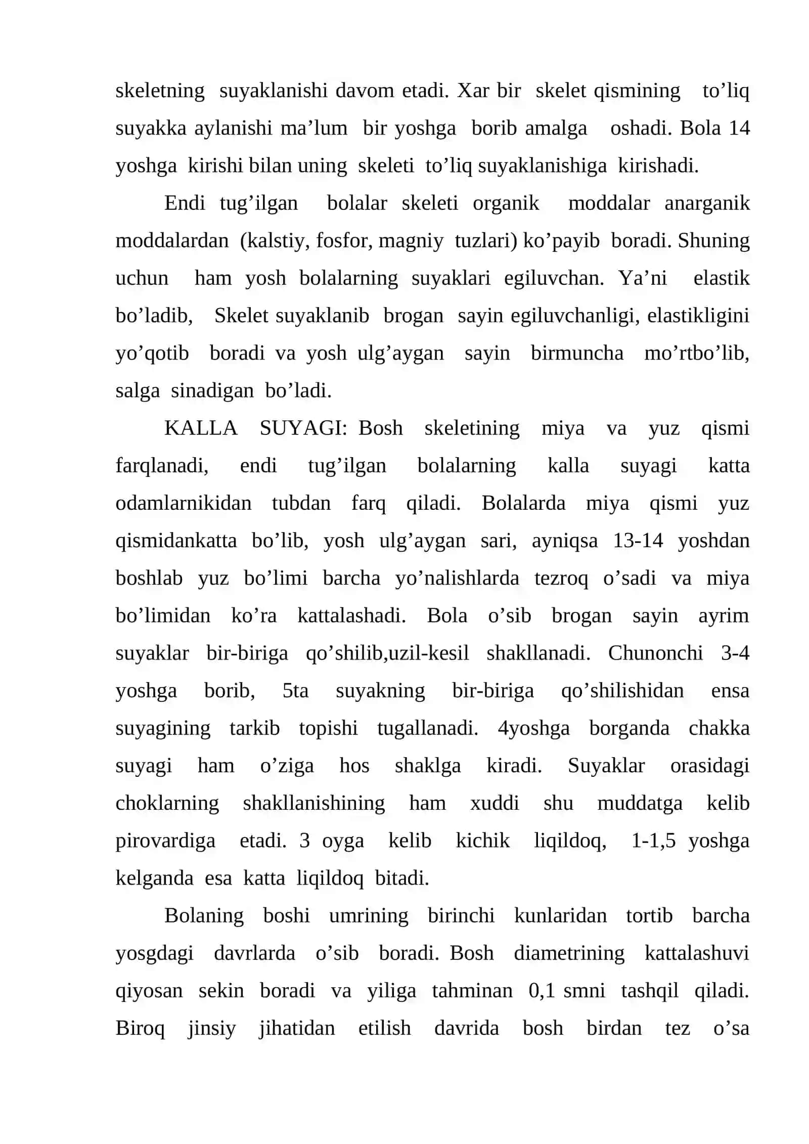 Tayanch-harakat tizimining fiziologiyasi, yosh hususiyatlari va gigienasi 3