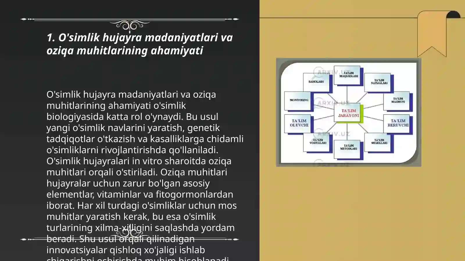 O'simlik hujayra to'qima va organlarning kulturalash 3