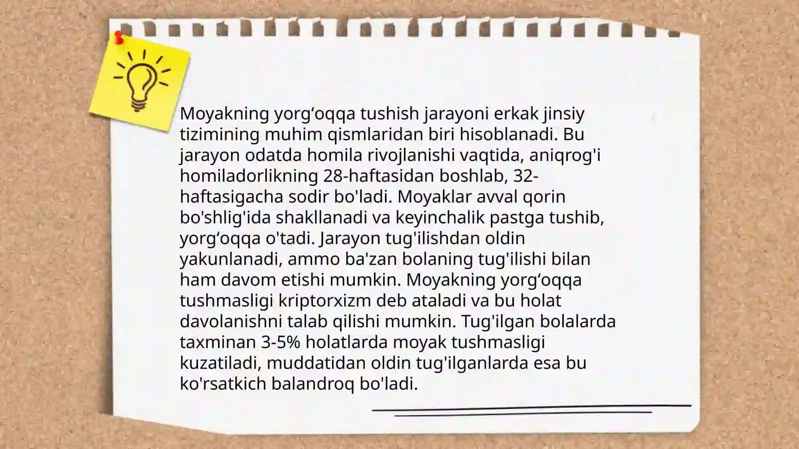 Moyakning yorgʻoqqa tushish jarayoni va jinsiy aʼzolarning rivojlanish nuqsonlari 3