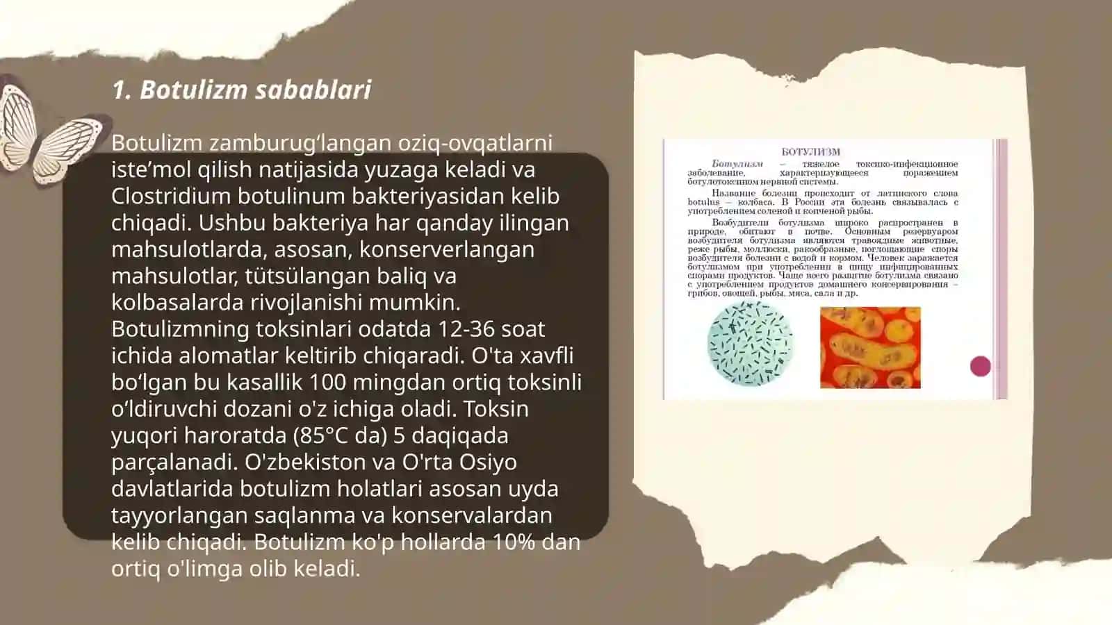 Botulizm. Stafilakok toksikoz 3
