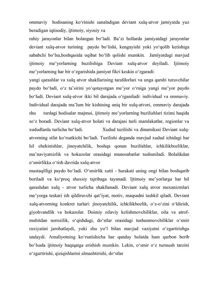 O‘smirlik xulq-atvorining reaksiyalari va deviant xulq-atvor klassifikatsiyasi O‘smirlarda xarakter aksentuatsiyasi 3