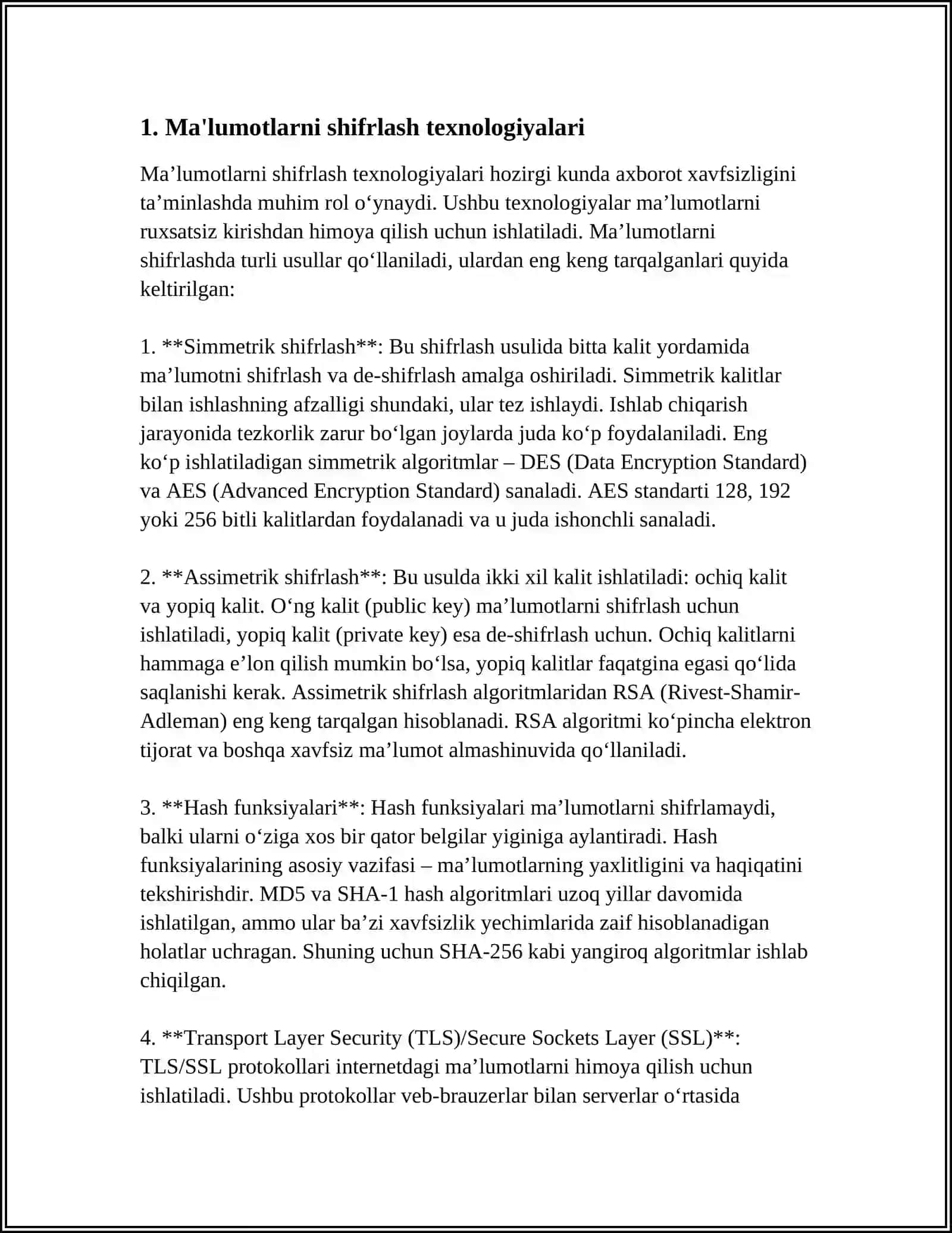 ALOQA TIZIMLARIDA XAFZIKLIK TEXNOLOGIYALARI 3