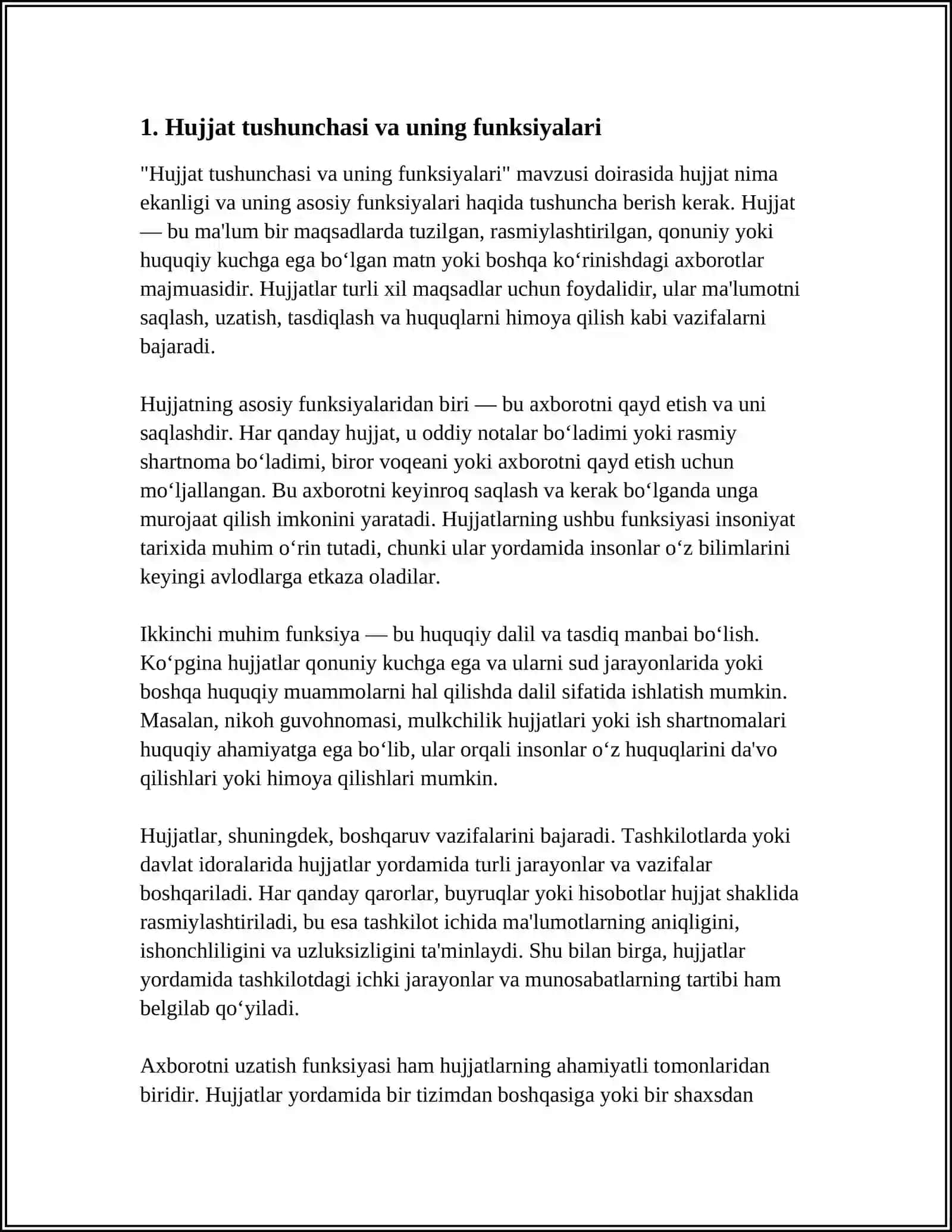 Hujjatlar Haqida Tuwuncha 3