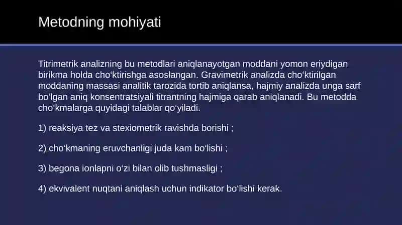 CHO‘KTIRISH REAKTSIYASI ASOSIDA TITRLASH 3