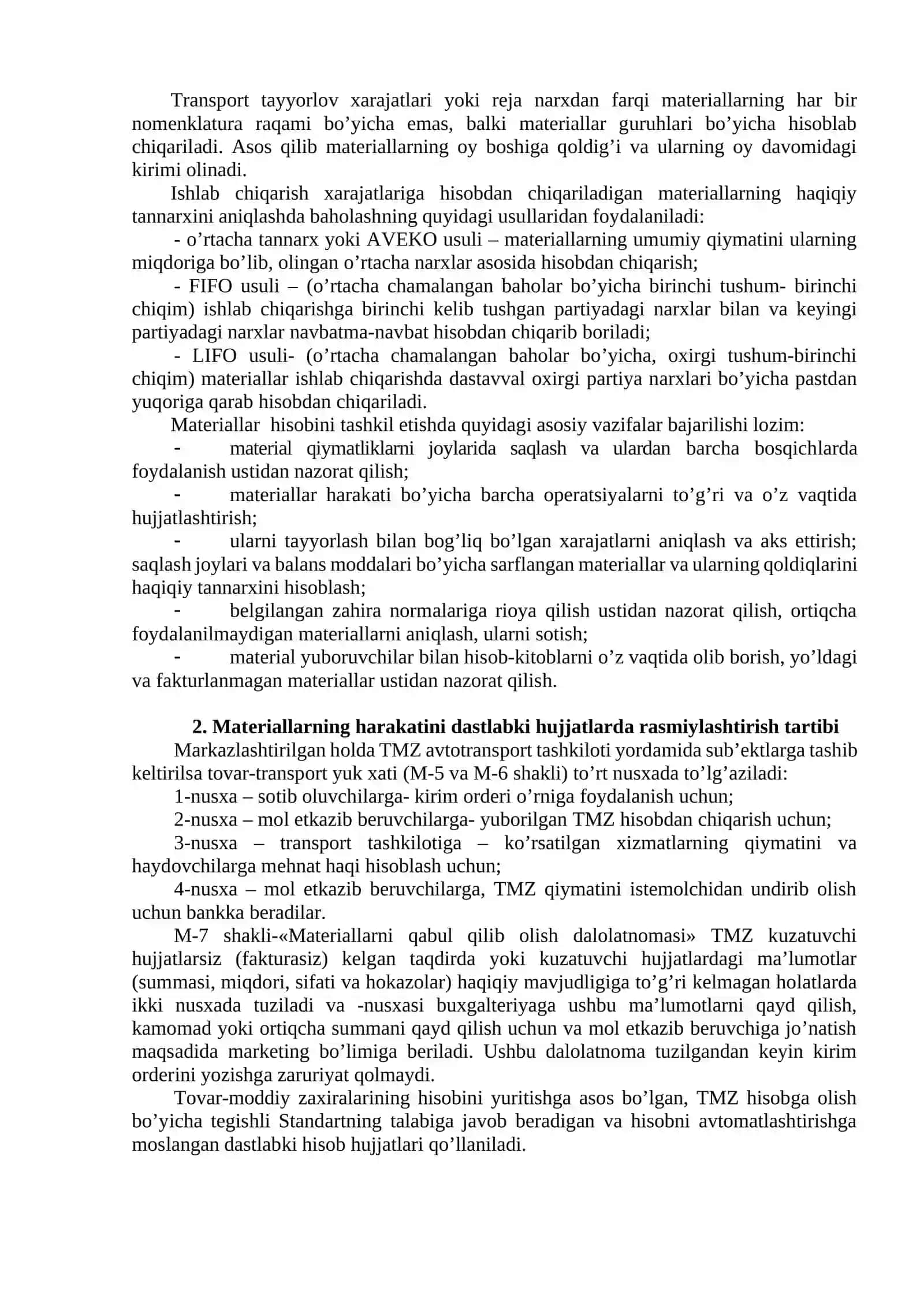 8-mаvzu. Mаtеriаllаr xarajatlari hisоbi 3