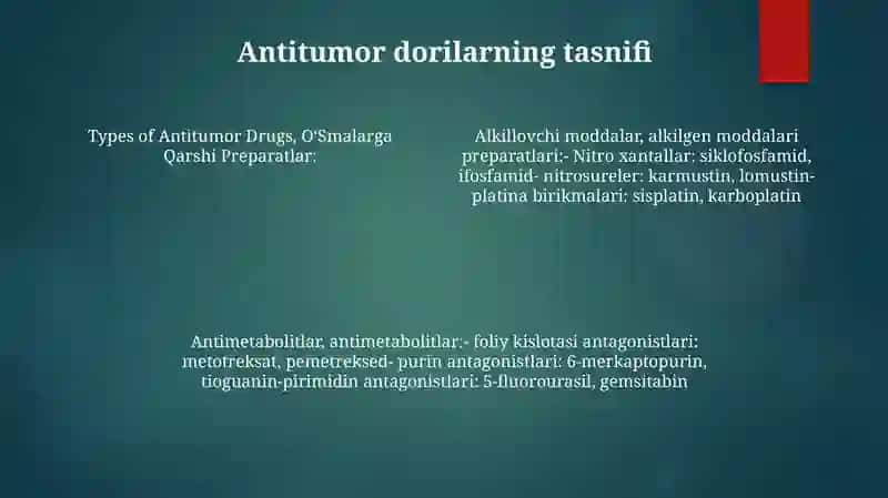 OʻSmalarga Qarshi Dori Vositalari 3