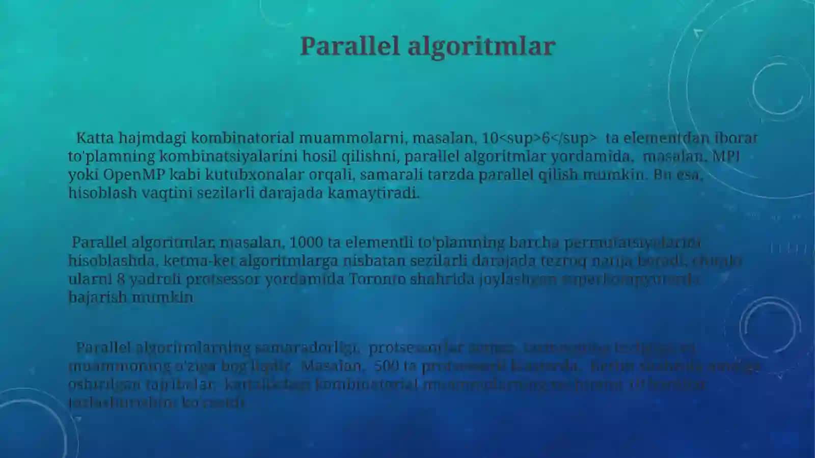 Kombinatorika ob'ektlarini generatsiya qilish algoritmlari 3