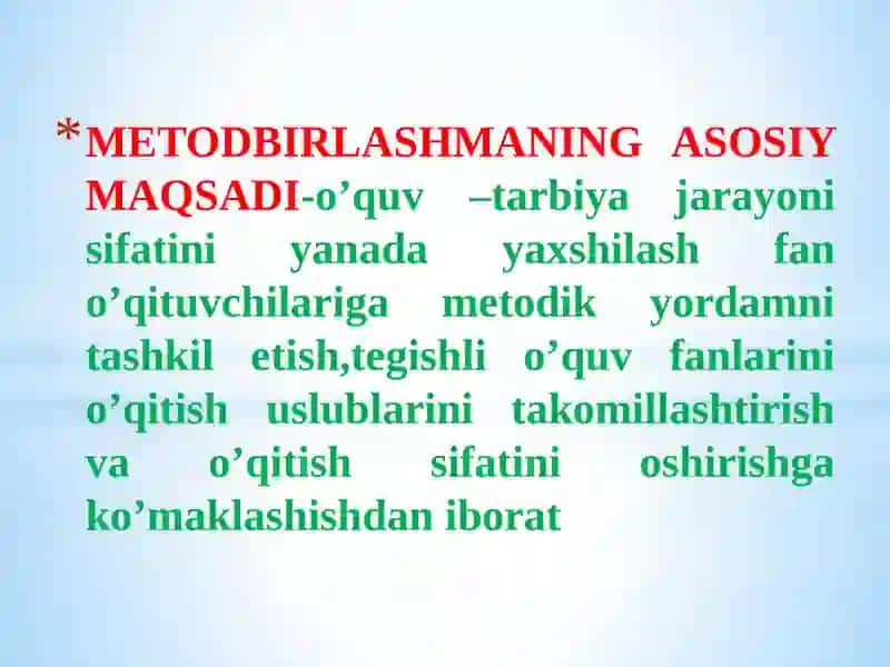 METOD BIRLASHMALARI FAOLIYATINI TASHKIL ETISH TARTIBI 3