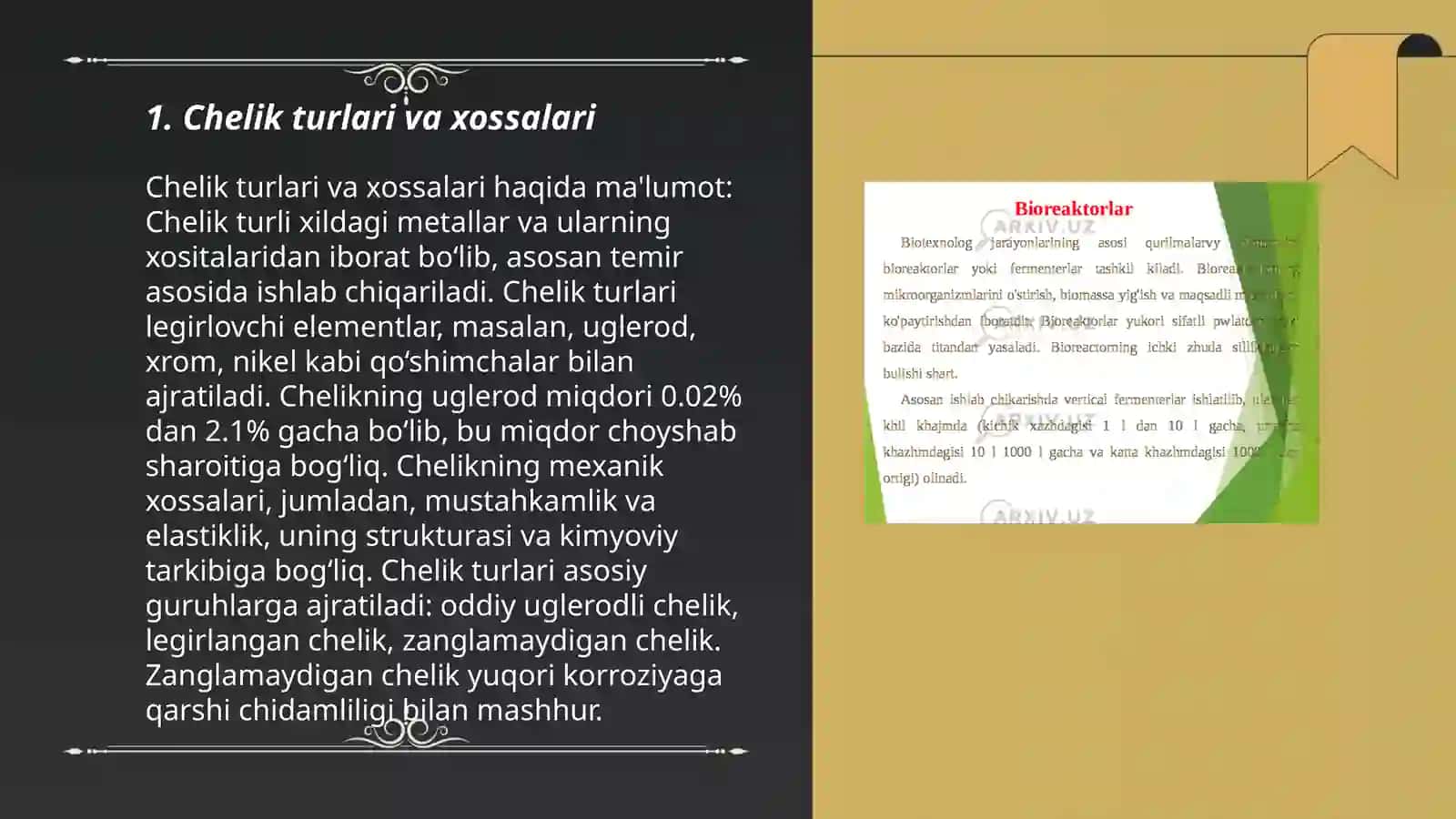 Injenerlik konstruksiyalarda qo'llaniladigan metallar 3