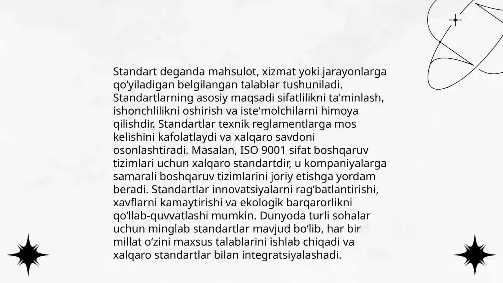 Standart va ularning turlari, ishlab chiqish tartiblari, tasdiqlash va davlat ro'yxatidan o'tkazish tartib qoidalari 3