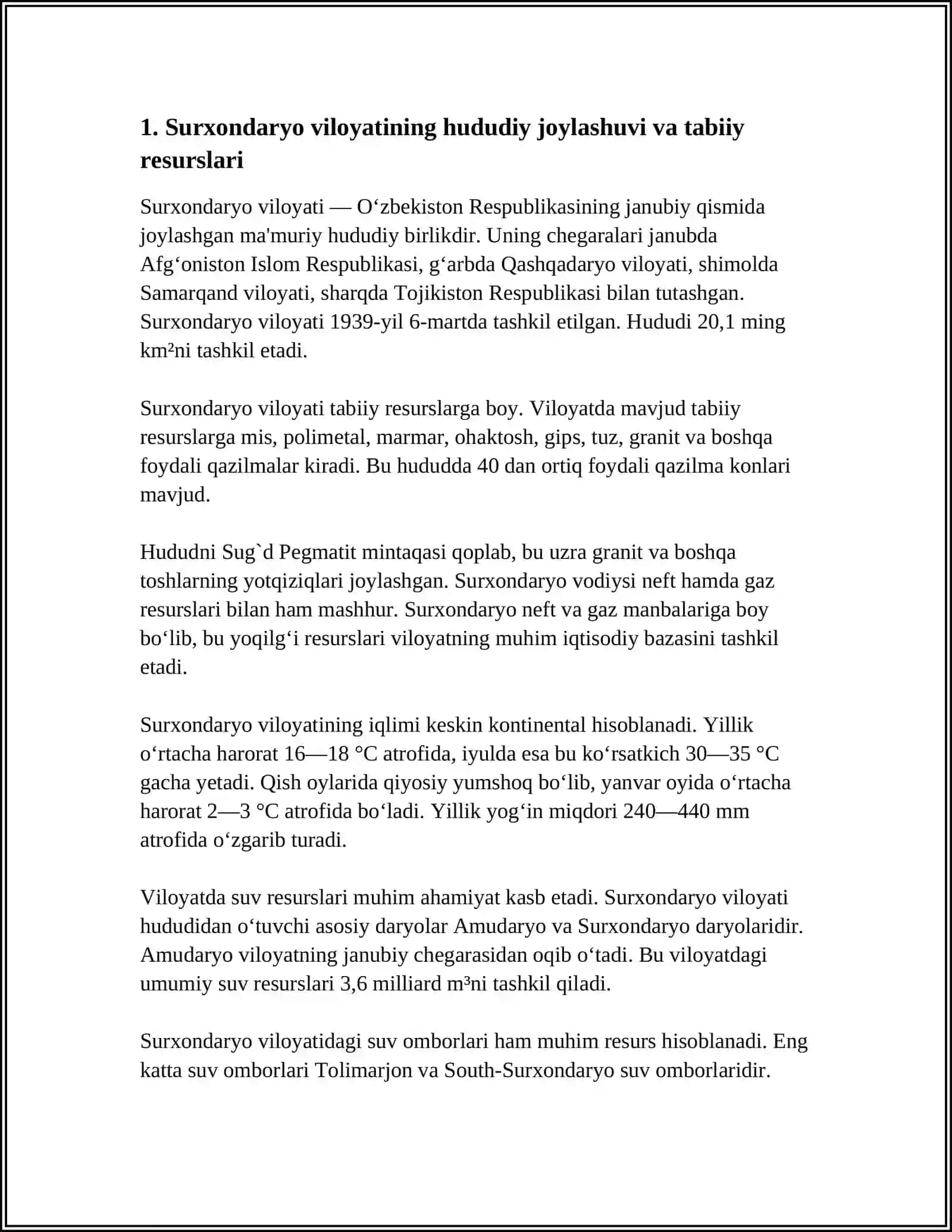 HUDUDNING IJTIMOIY-IQTISODIY RIVOJLANISH XUSUSIYATLARI.(SURXONDARYO VILOYATI MISOLIDA) 3