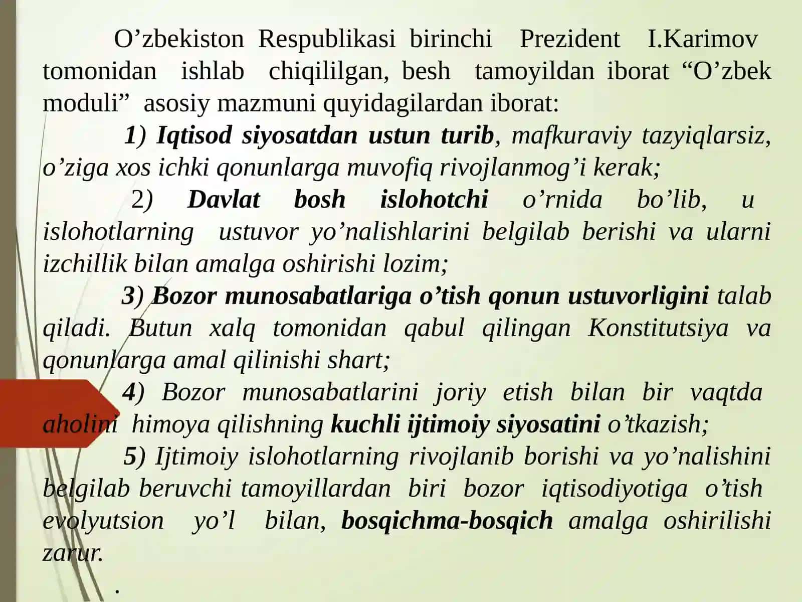 MUSTAQILLIK YILLARIDA O‘ZBEKISTONDAGI IQTISODIY ISLOHOTLAR 3
