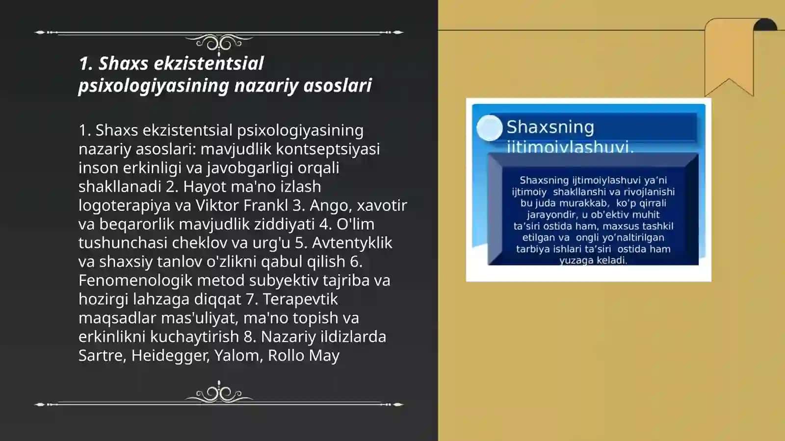 Shaxs ekzistentsial psixologiyasi 3