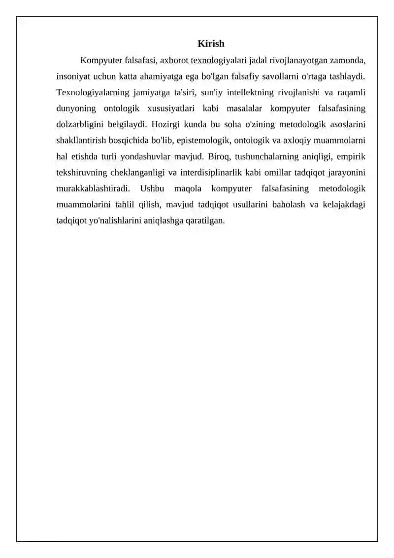 Kompyuter falsafasining metodologik muammolari 3