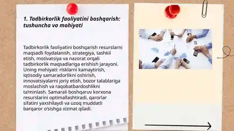 Tadbirkorlik faoiliyatini boshqarishning mohiyati va ahamiyati 3