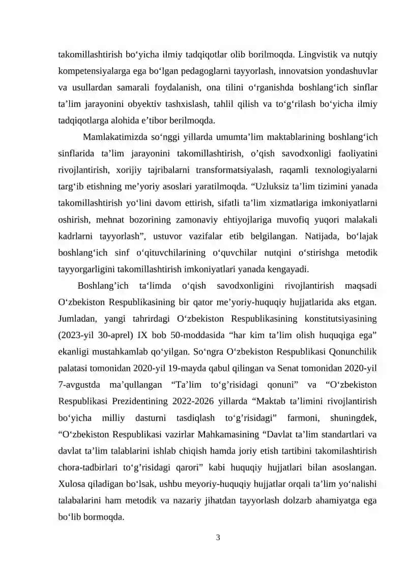 "Psixologiya va pedagogika" kafedrasi ilmiy-metodik seminar 3