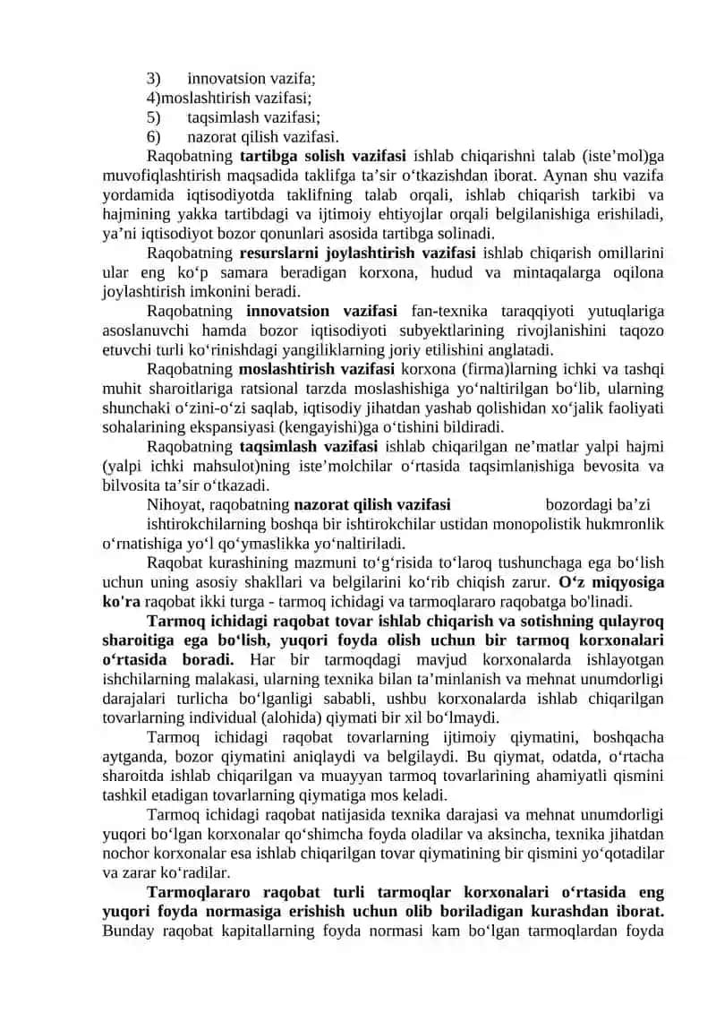 RAQOBAT VA MONOPOLIYA 3
