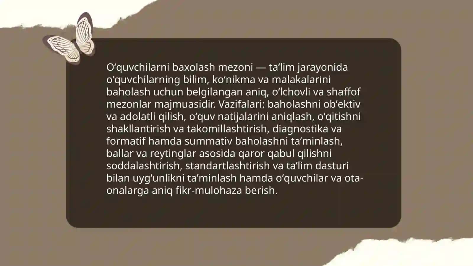 Oʻquvchilarni baxolash mezoni 3
