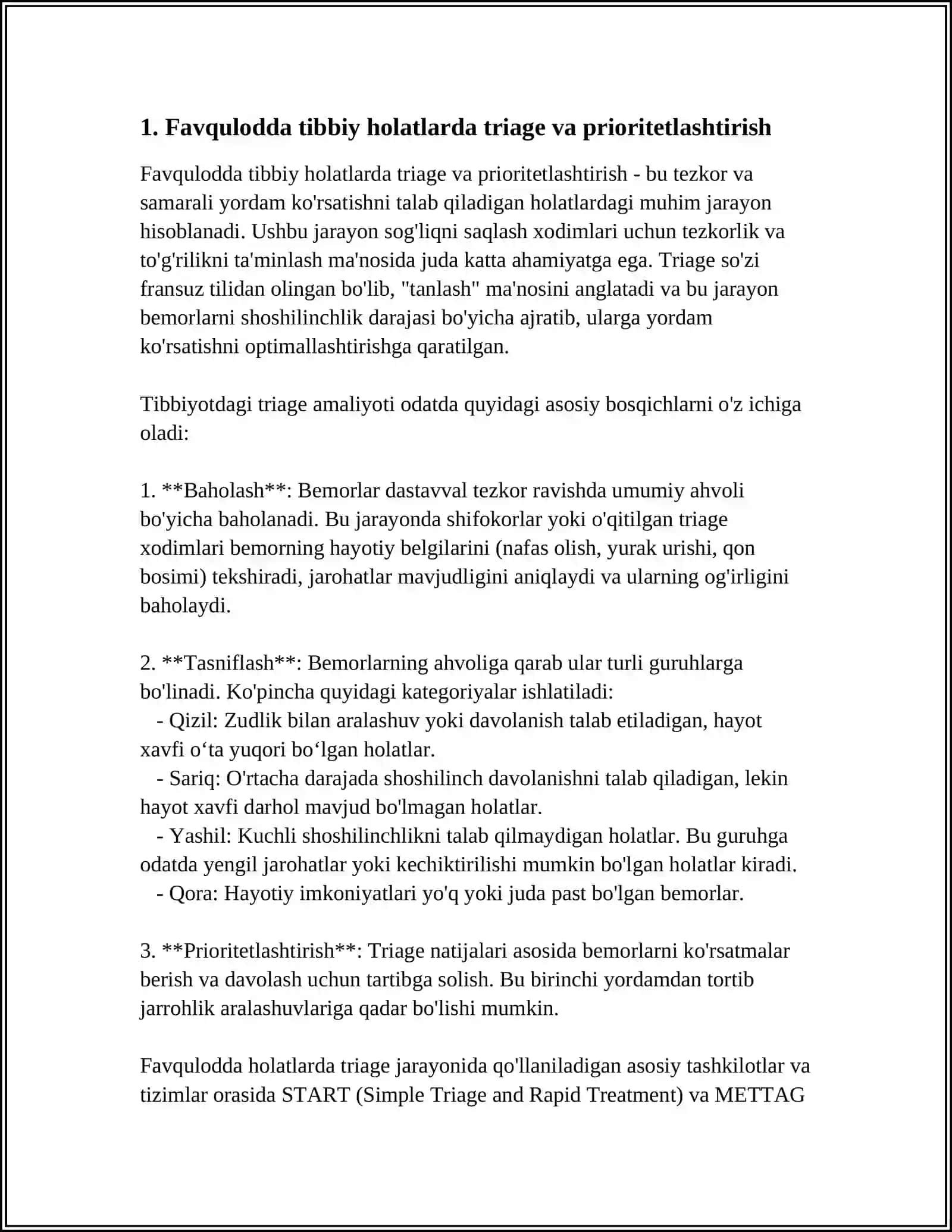 FAVQULOTDA HOLATLAR VA UNDA TIBBIY XODIM CHORA TADBIRLARI 3