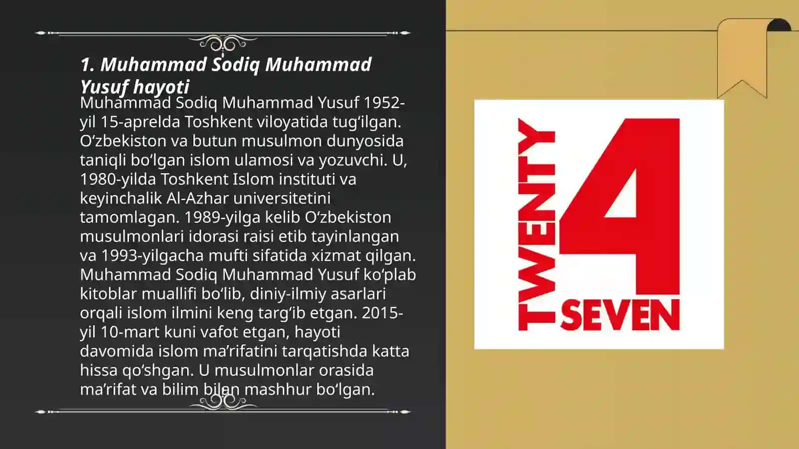 Muhammad Sodiq Muhammad Yusuf hayoti 3