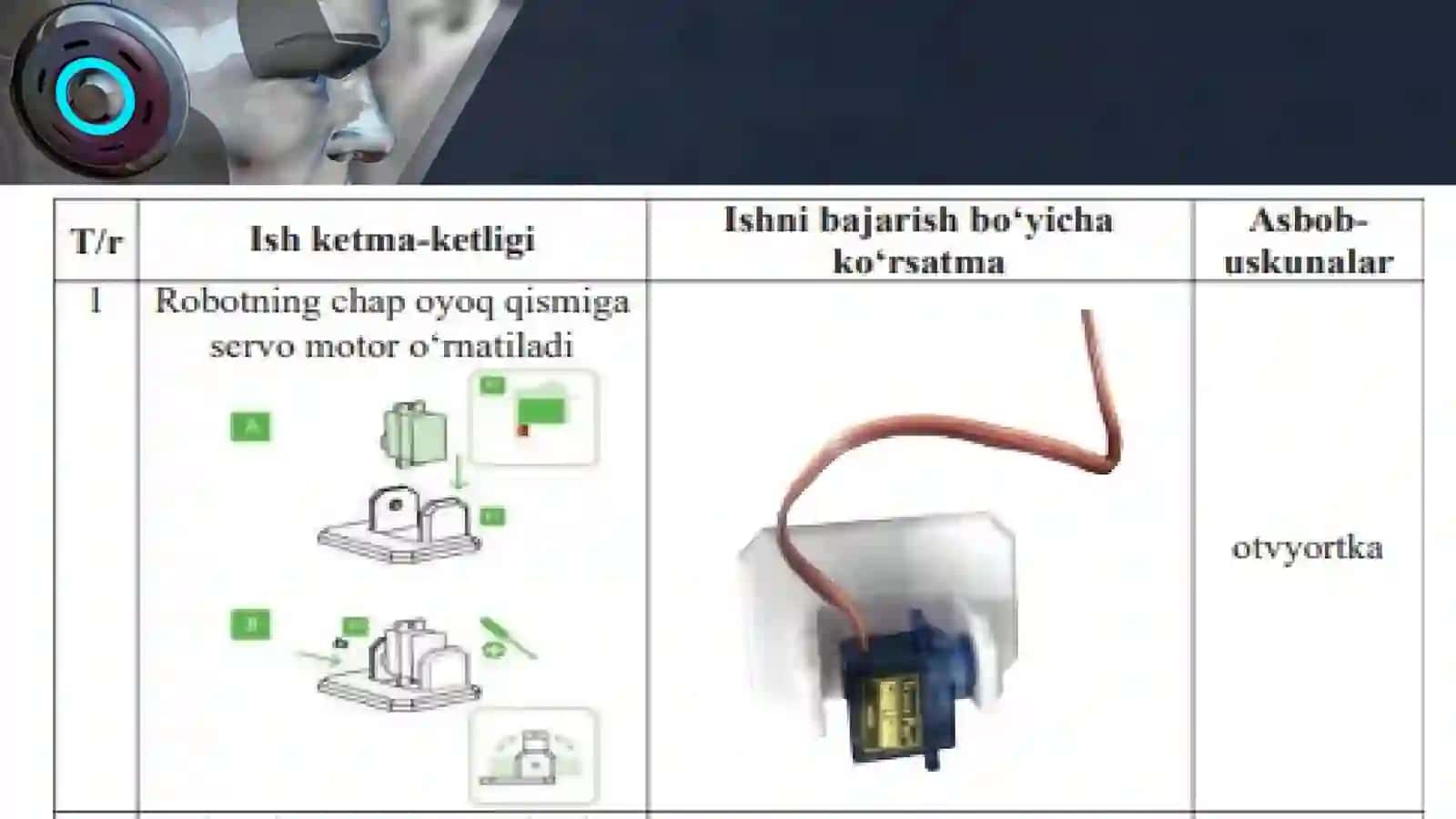 Robototexnik tizimni loyihalash 3
