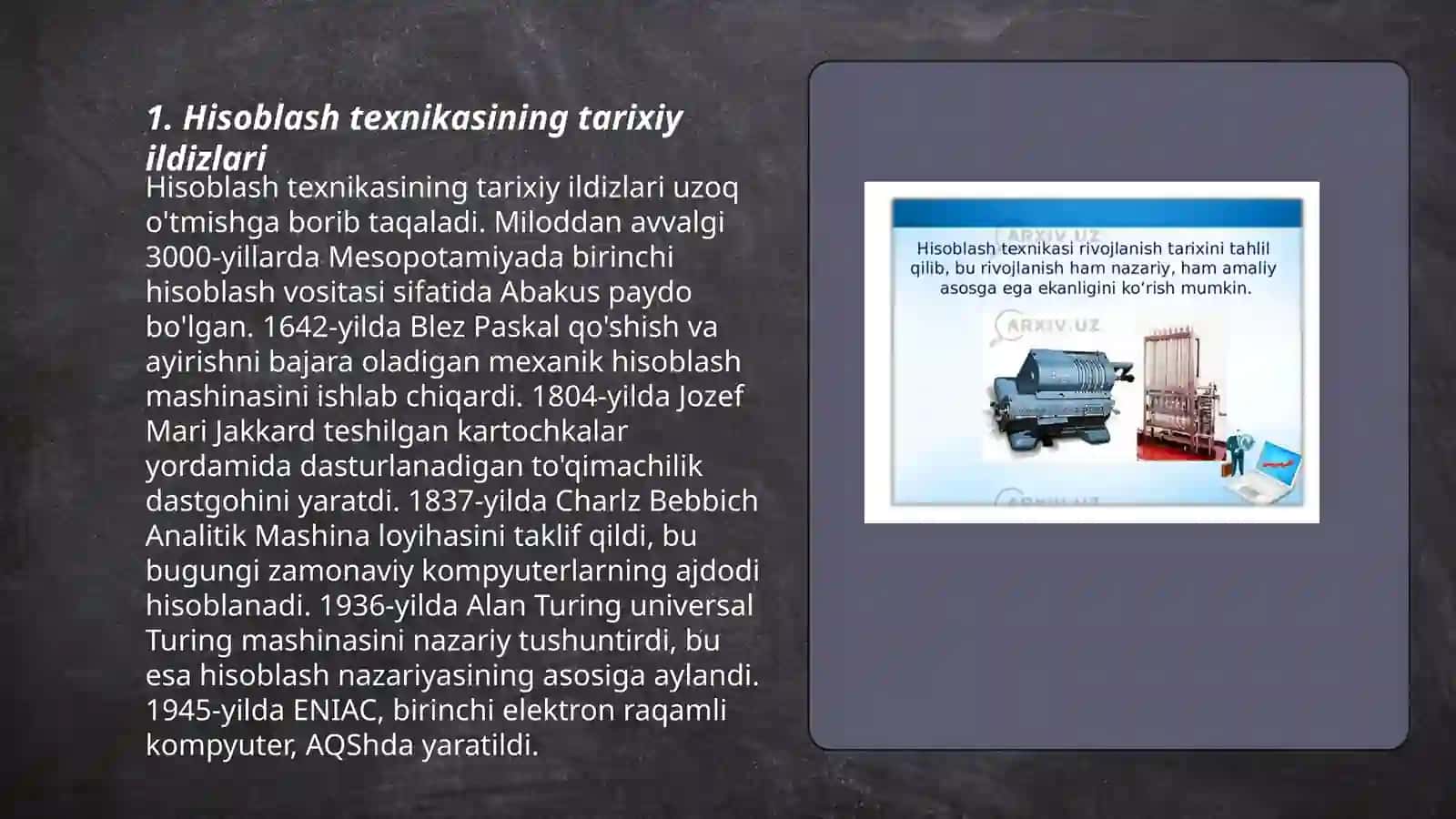 Hisoblash texnikasining rivojlanish tarixi 3