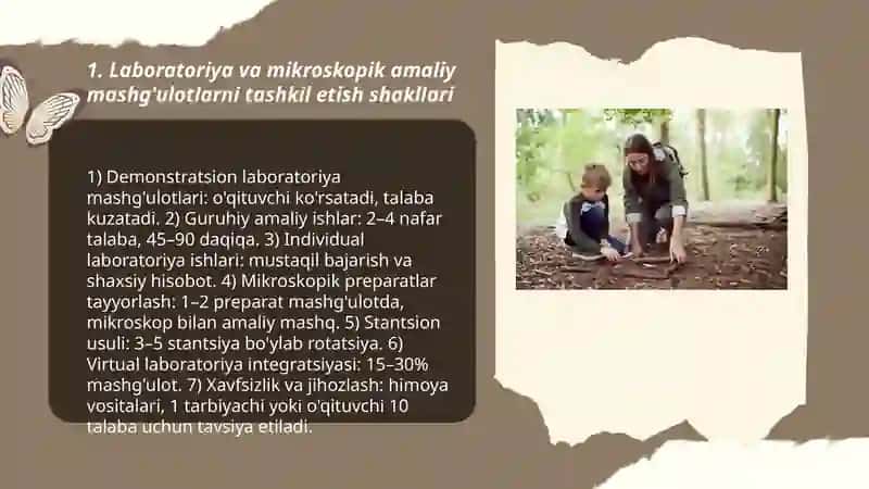 Tabiatshunoslikda o'quv ishlarini tashkil etish shakllari 3