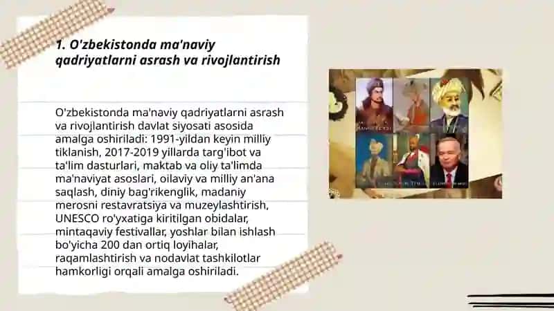 O'zbekistondagi ma'naviy va madaniy taraqqiyot 3
