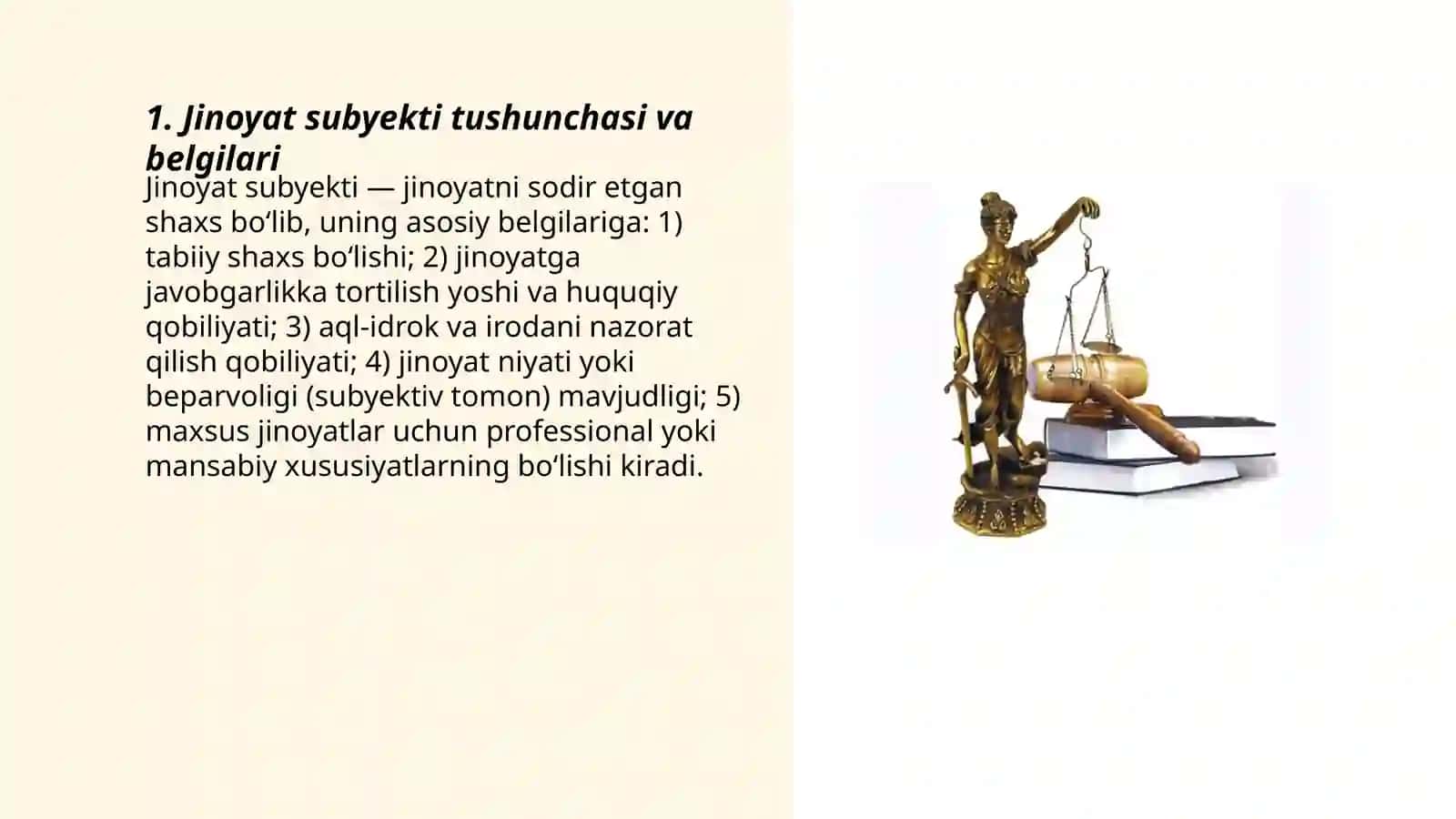 Jinoyat subyekti va subyektiv tomon 3