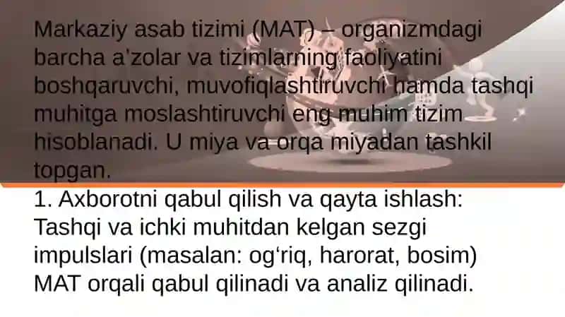 Markaziy asab tizimiga tasir qiluvchi vositalar tasnifi. Narkoz uchun ishlatiladigan moddalar. Etil spirt xossalari va  qo‘llanilishi. 3