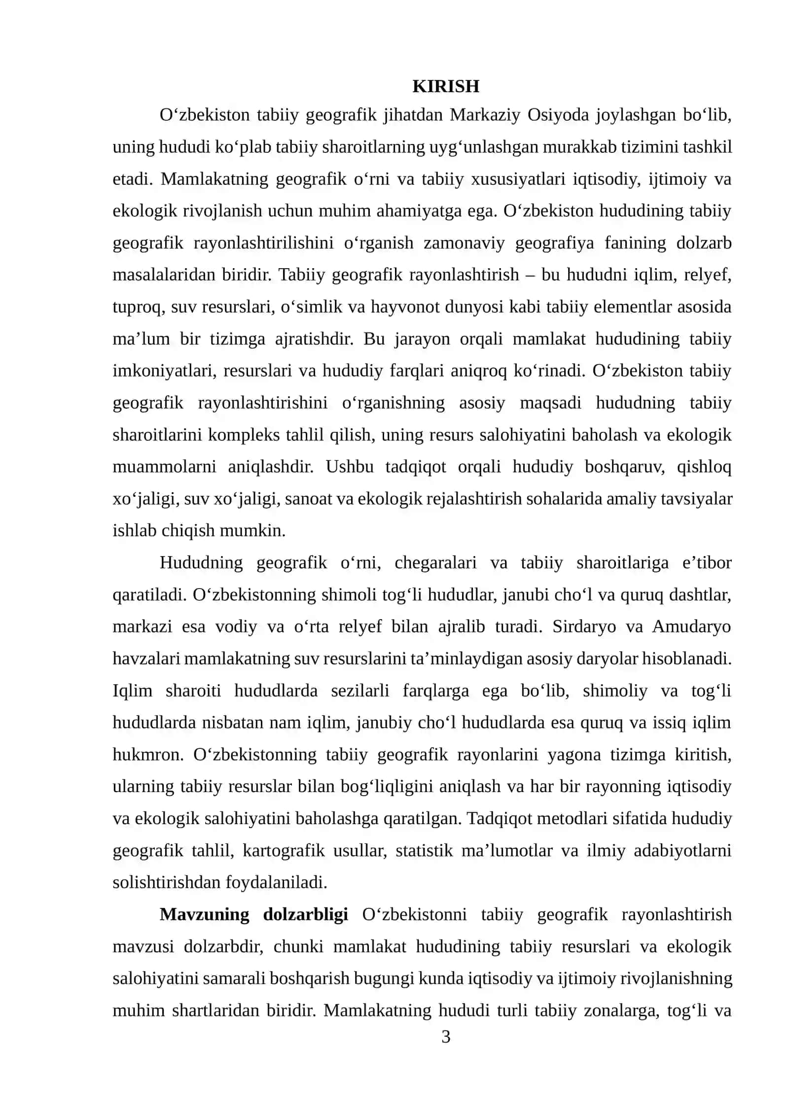 O'zbekistonni tabiiy geografik rayonlashtirish 3