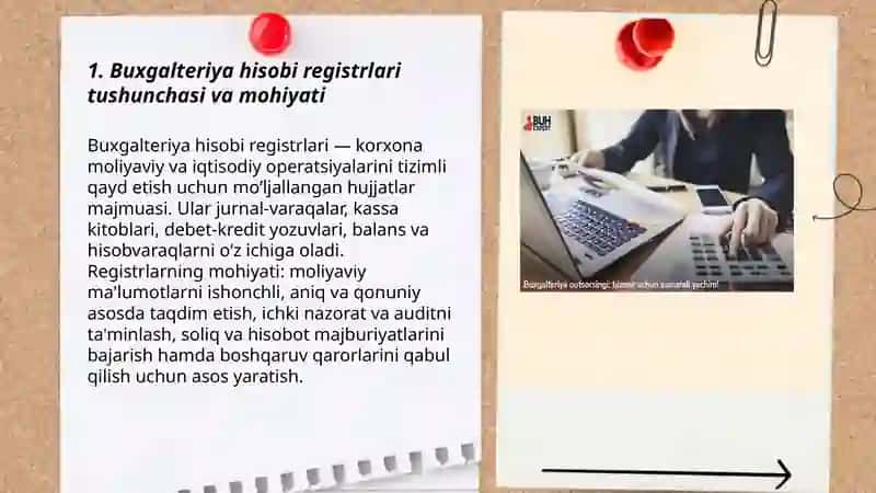 Buxgalteriya hisobi registrlari haqida tushuncha va ularning ahamiyati 3
