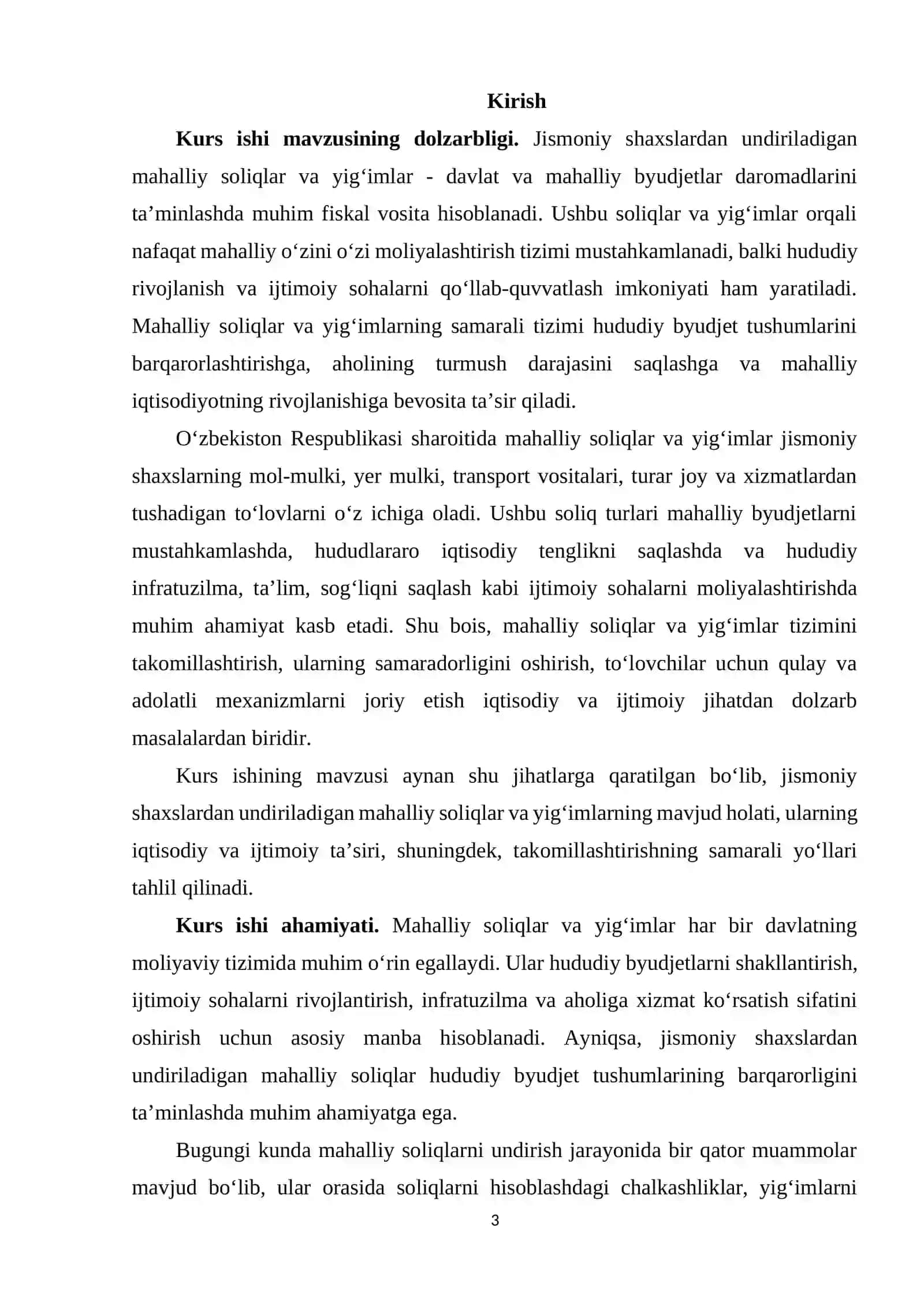 Jismoniy shaxslardan undiriladigan mahalliy soliqlar va yig‘imlar hamda ularni takomillashtirish 3