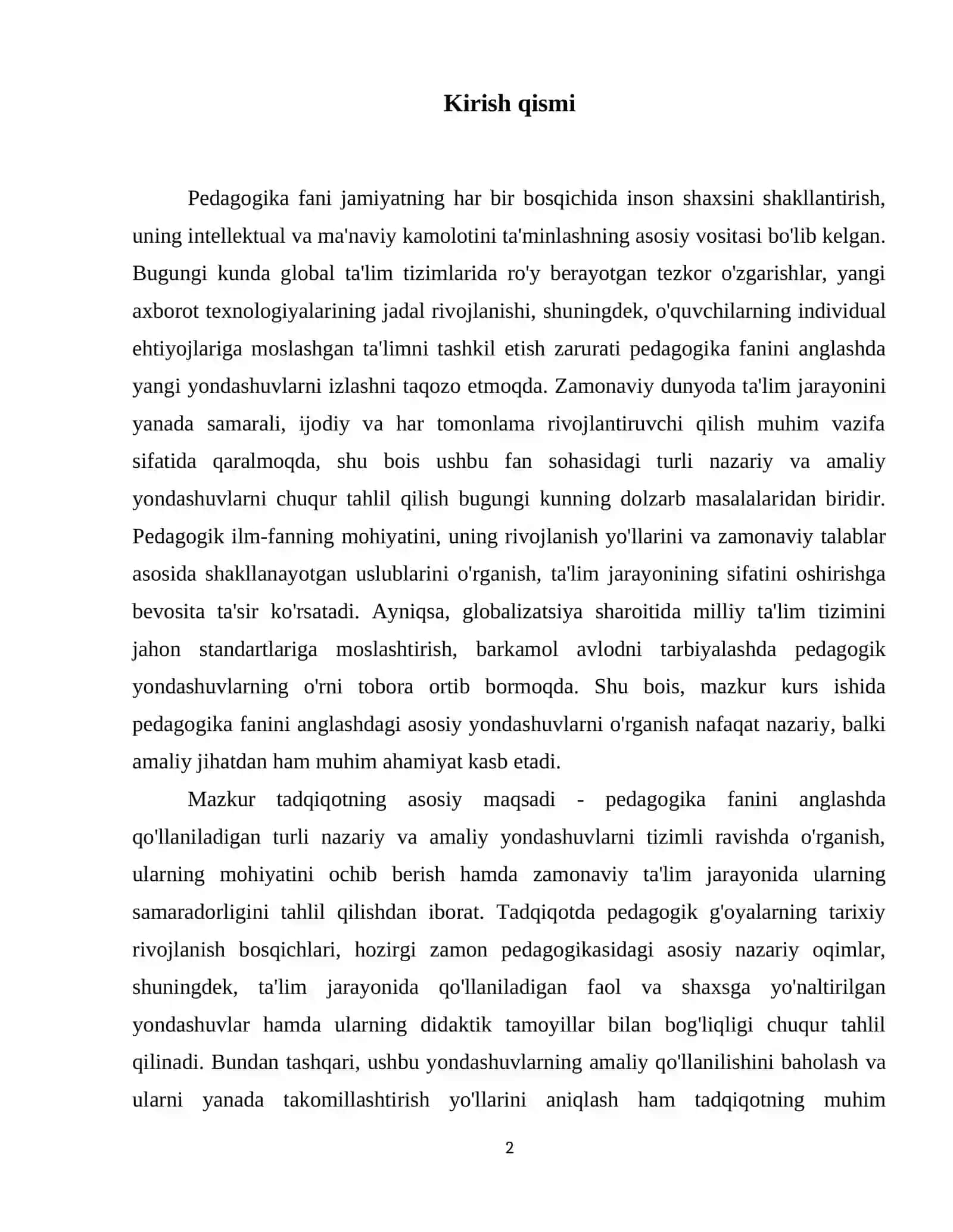 Pedagogika fanini anglashda asosiy 3