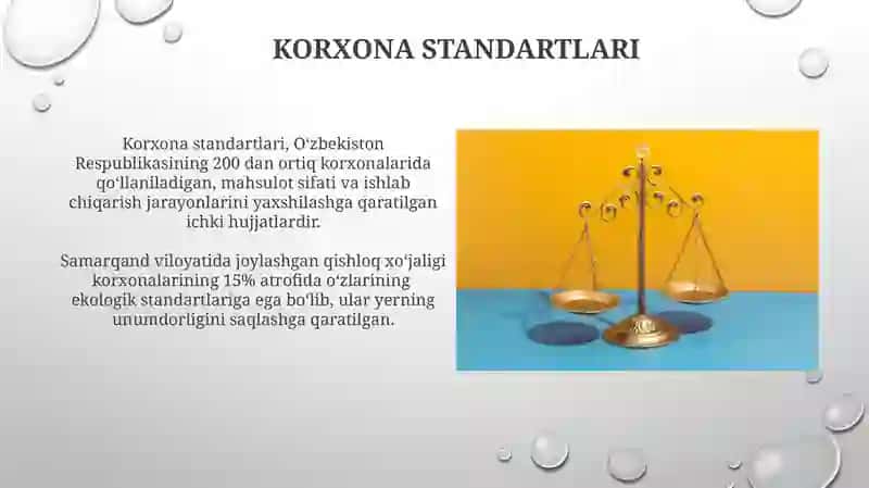 Standartlarning tasnifi va standartlashtirish bo`yicha qonunlar mohiyati 3