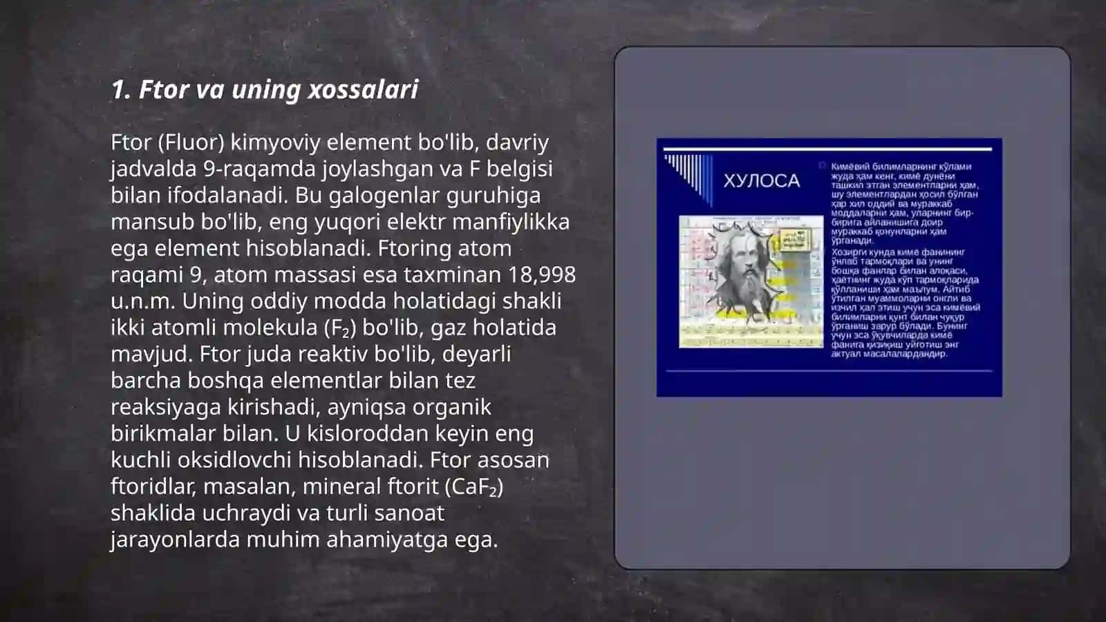 Ftor va uning xossalari 3