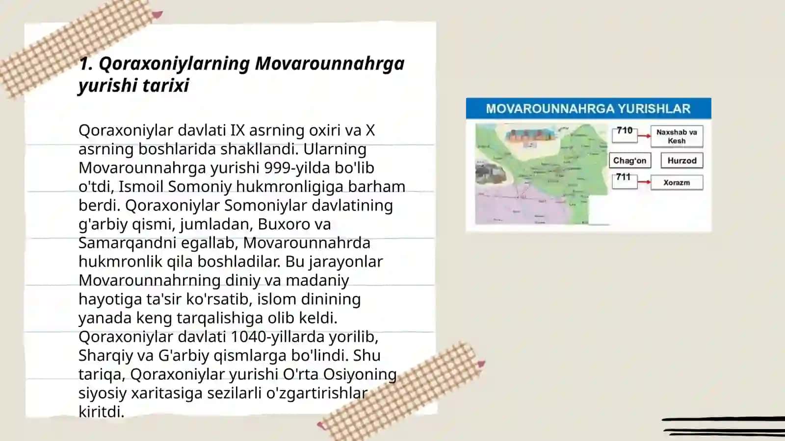 Qoraxoniylarning Movarounnahrga yurishi va Mavarounnahrga qoraxoniylarning hukmdorligi 3