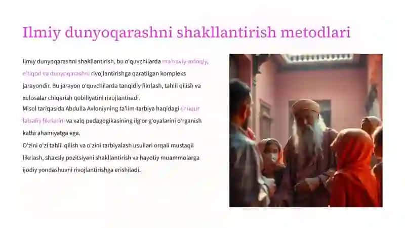 Tarbiyaning umumiy metodlari va o'quvchilarning tarbiyasi 3
