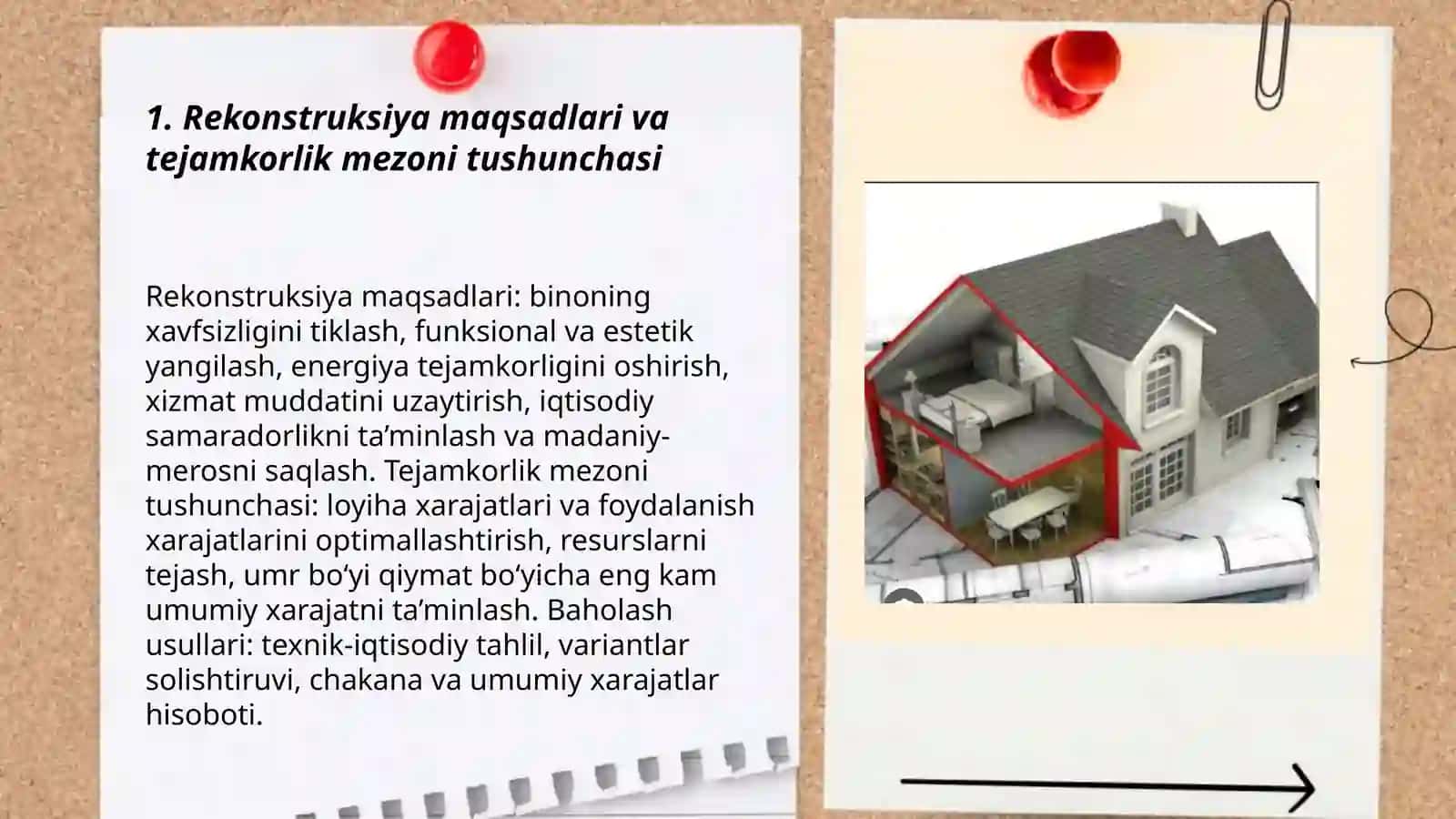 Bino va inshootlar rekonstruksiyasi loyihaviy yechimi 3