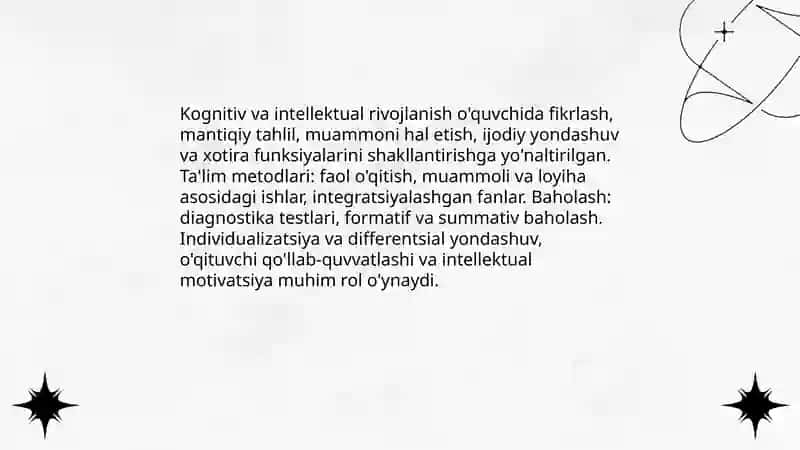 O'quvchi shaxsini rivojlantirishning asosiy yo'nalishlari Istamova Sevinch 3